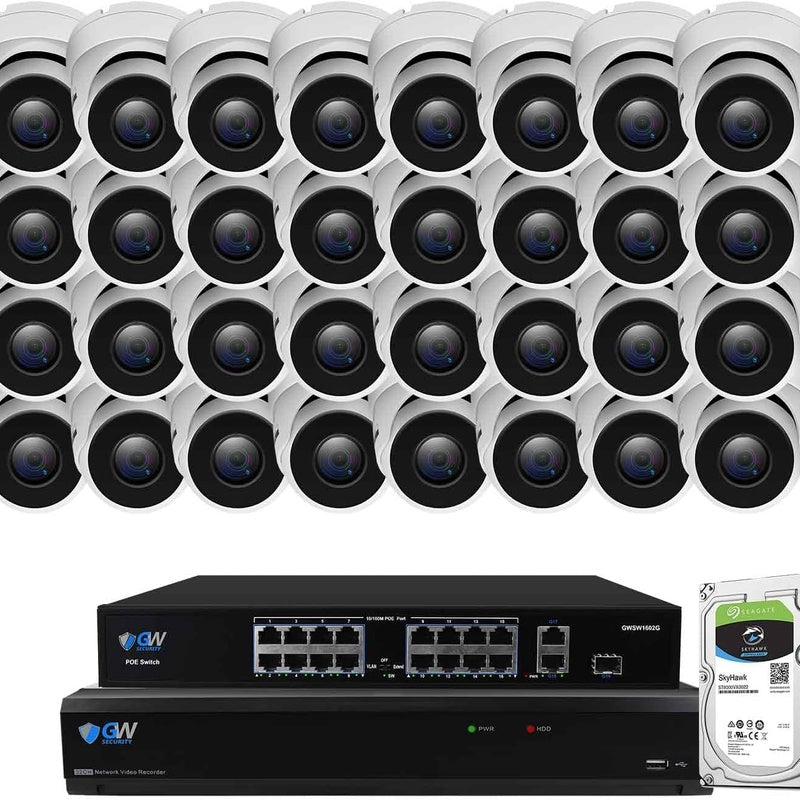 32-Camera 4K AI Enterprise CCTV System