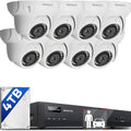 8-Camera 4K AI PoE CCTV System — 4TB