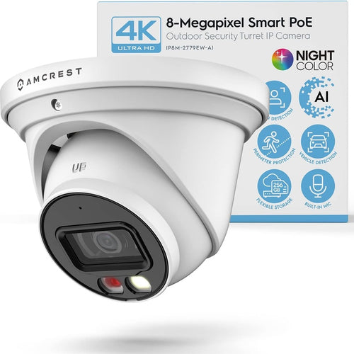 8MP 4K PoE Turret Camera — Outdoor