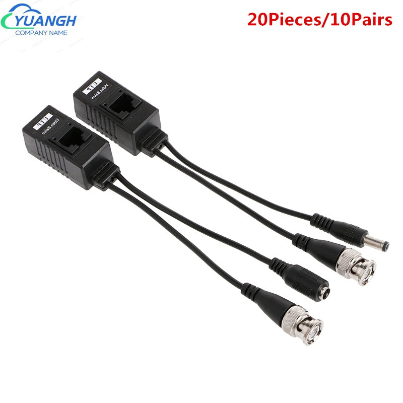 BNC to RJ45 Balun — Pack of 10 Pairs
