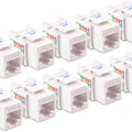 Cat6 RJ45 Keystone Jack — Pack of 10